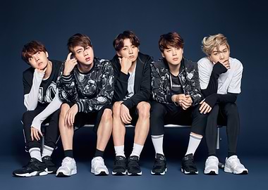 BTS Members Posing in Athletic Wear