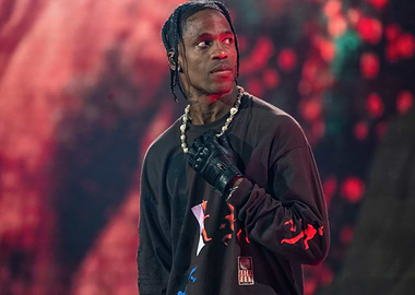 Travis Scott performing on stage