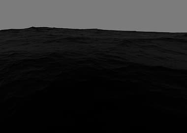 Dark Ocean Waves Under Gray Sky