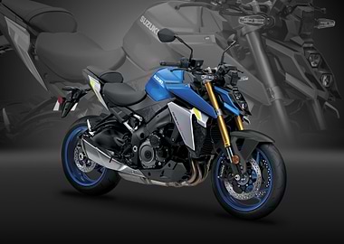 Blue Suzuki GSX-S1000 Motorcycle