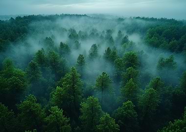 Misty Forest Canopy