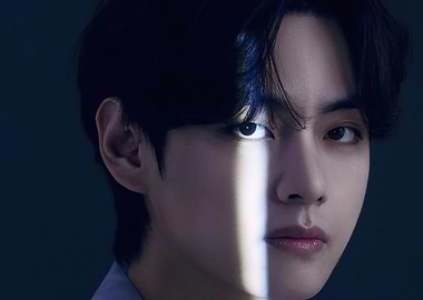Close-up of BTS member V