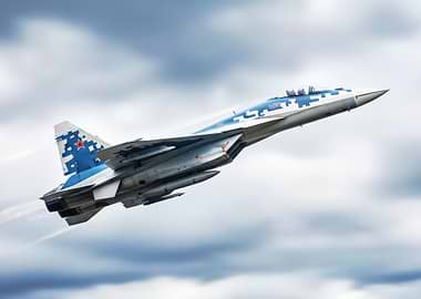 Russian Fighter Jet in Flight