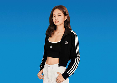 Jennie Kim in Adidas Tracksuit