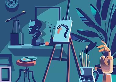 Artist's Studio Still Life