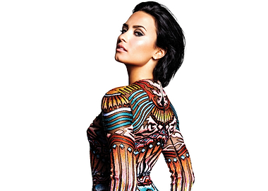 Demi Lovato in Colorful Dress
