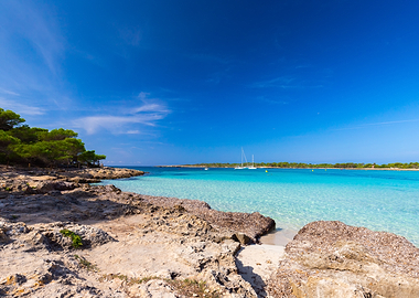 Turquoise Bay with Rocky Shoreline, Menorca