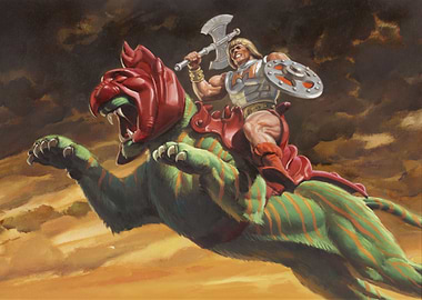He-Man riding Battle Cat