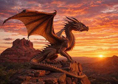 Southwest Desert Dragon at Bell Rock in Sedona, Arizona