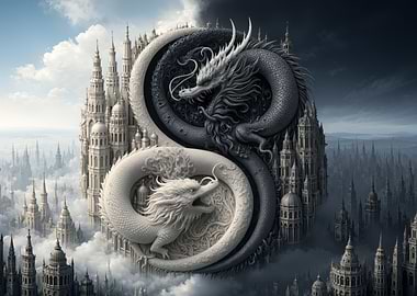 Yin Yang Dragons and Castles