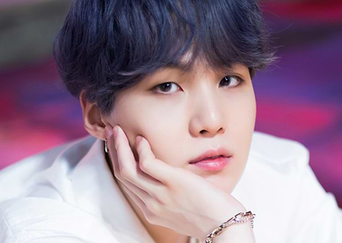 Suga of BTS in White