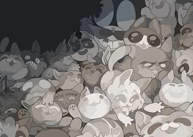 Pile of Cute Cartoon Creatures Mewgenics!