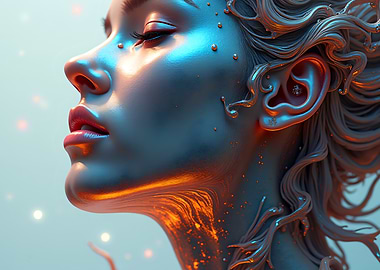 Futuristic Woman Portrait