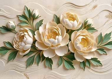 Cream Peony Floral Arrangement