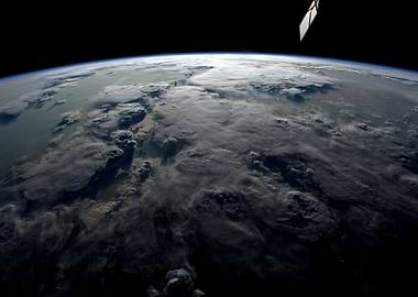 Earth from Space with Clouds