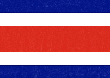 Costa Rica Flag Distressed