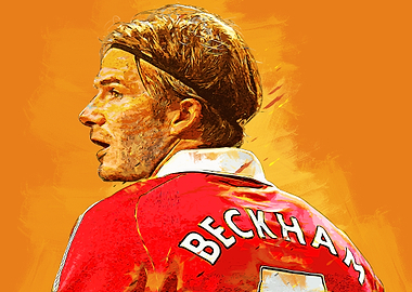 David Beckham Soccer Portrait