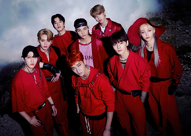 Stray Kids in Red Outfits