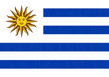 Uruguay Flag Distressed