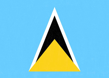 Saint Lucia Flag Distressed