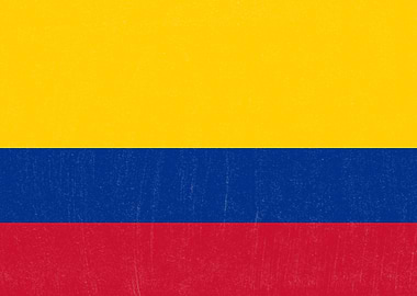 Colombia Flag Distressed