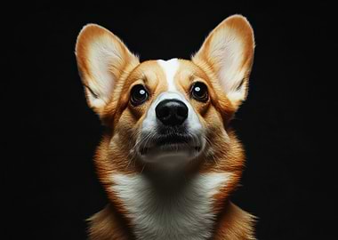 Corgi Dog Portrait