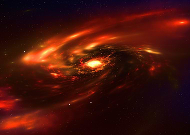 Fiery Spiral Galaxy