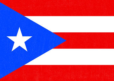 Puerto Rico Flag Distressed