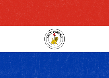 Paraguay Flag Reverse Distressed