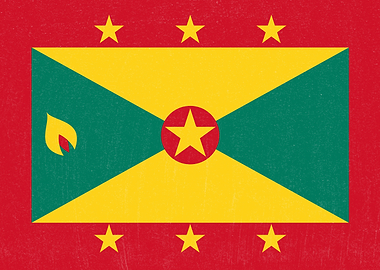 Grenada Flag Distressed