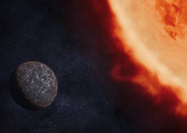 Planet and Star in Space