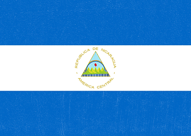 Nicaragua Flag Distressed