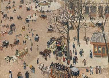 Impressionist City Street Scene