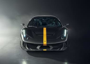 Dark Ferrari with Yellow Stripe