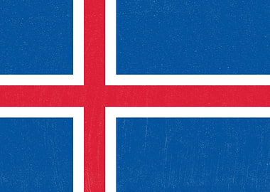 Iceland Flag Distressed
