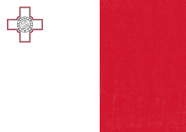 Malta Flag Distressed