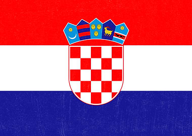 Croatia Flag Distressed
