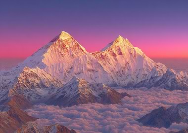 Majestic Mountain Peaks at Sunrise