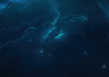 Deep Space Nebula with Stars