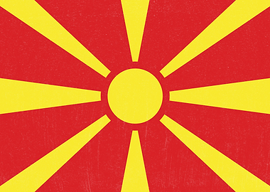North Macedonia Flag Distressed