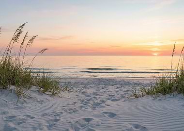 Beach Path at Sunset