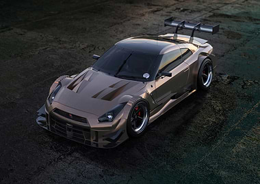 Custom Nissan GT-R with Widebody Kit