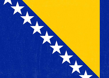 Bosnia and Herzegovina Flag Distressed