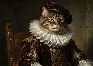 Regal Cat Portrait