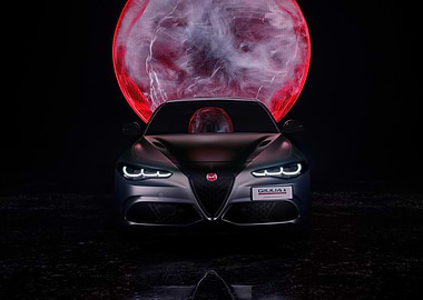 Alfa Romeo Giulia in Dramatic Lighting