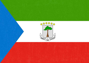 Equatorial Guinea Flag Distressed