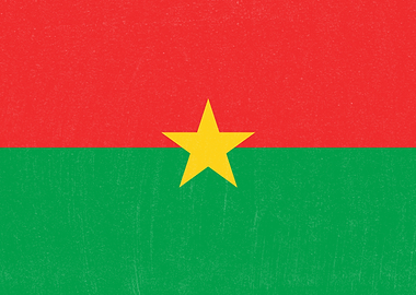 Burkina Faso Flag Distressed