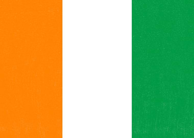Côte d'Ivoire Flag Distressed