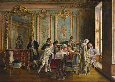 18th Century Rococo Salon Scene