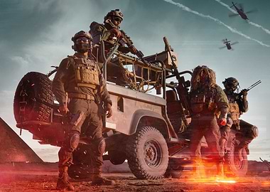 Military Special Forces in Desert